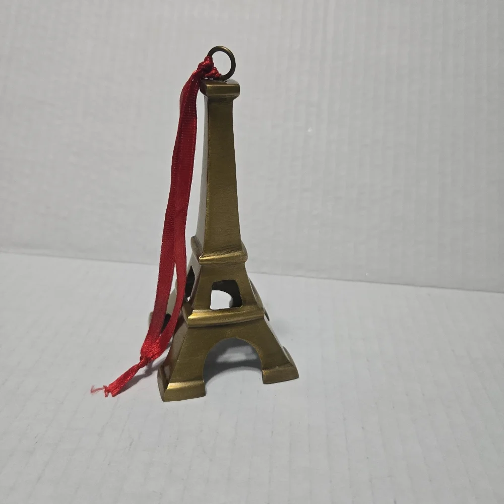 Brass Eiffel Tower Christmas Ornament Paris FR